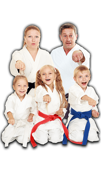 Martial Arts Lessons for Families in Mobile AL - Sitting Group Family Banner